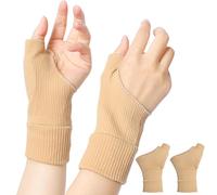 2 Paia Tutore per Pollice, Manicotto di Compressione per Polso Elastico Morbido con Cuscinetti in Gel, Tutore per Polso e Pollice Traspirante per Tendinite Sportiva per Alleviare il Dolore, Decorazio