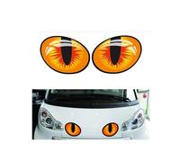 2 Paio Adesivo 3D per Auto con Occhi di Gatto, Adesivi Moto, Adesivi Per Moto, Adesivi Catarifrangenti Moto, Adesivo 3D A Forma Di Occhi Malvagi Per Auto, Moto, O Casco, Pellicola Catarifrangente