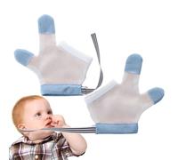 2 Paio Anti Succhiamento Del Pollice, Guanto Antisucchiamento, Guanti Traspirante Guard Mordendo chiodos Guanti, Bambini Smettere Di Succhiare Pollice, Dita Protezione Traspirante