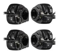 2 Paio Interruttore Luci di Controllo Manubrio Moto (25mm) con Cablaggio U3T8