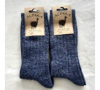 2 Paio Uomo Morbido Alpaca Calzini 65% Lana di Pecora 35% Alpaka Blu Jeans 39-50