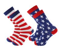 2 Pairs Calzini Tubolari Per Il Giorno Dell'indipendenza Da Uomo