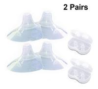 2 Pairs Contact Nipple Shield, Nippleshield for Breastfeeding with Latch Difficulties Or Flat Or Inverted Nipples