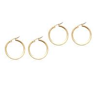 2 Pairs Orecchini Metallo Gioielli Cerchio Bambina Minimalisti Ad Anello
