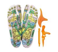 2 Pairs Reflexology Socks, Reflexology Socks with Massage Tool, Reflexology Pressure Point Socks, Foot Massage Socks with 3 Pressure Point Tools, 12.4x3.54 Inches Reflexology Socks for Men and Women