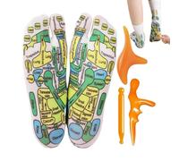 2 Pairs Reflexology Socks, Reflexology Socks with Massage Tool, Reflexology Pressure Point Socks, Foot Massage Socks with 3 Pressure Point Tools, 12.4x3.54 Inches Reflexology Socks for Men and Women