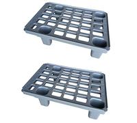 2 palette leggere da 60 x 40 cm, in plastica, misura europea 1/4, con righello gratis, set da 2 pezzi