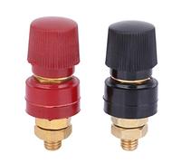 2 pali M8 ottone, morsetto colonna, morsettiera batteria, alimentazione, bullone M8, filettatura 0-380 V, 200 A, nero rosso