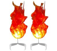 2 palle di fuoco galleggianti artificiali per Halloween, senza fiamma, galleggianti, decorazioni per giochi di ruolo per la casa (A, taglia unica)