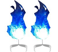 2 palle di fuoco galleggianti artificiali per Halloween, senza fiamma, galleggianti, decorazioni per giochi di ruolo per la casa (B, taglia unica)