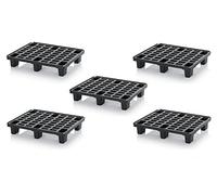 2 pallet leggeri da 80 x 60 cm, in plastica, 1/2 Euro-Pallet, incluso metro pieghevole gratuito * mezzo pallet - set da 5