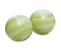 2 palline cinesi di giada Baoding per esercizi di salute cinese, per alleviare lo stress, per alleviare la mano, rilassamento del polso (verde) 50 mm