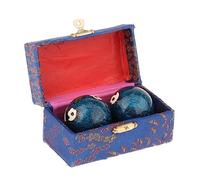 2 palline da massaggio con scatola portaoggetti Baoding Balls per persone di mezza età Panda blu 42 cm
