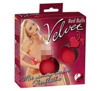 2 PALLINE OSCILLANTI ROSSE COLLEGATE SEXY DONNA HOT VELVET