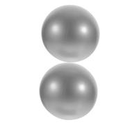 2 Palline Yoga in PVC da 25cm per Pilates ed Esercizi di Stabilità | Colore Argento, Supportano Postura e Muscoli Addominali, per Allenamenti Domestici e Attività di Condizionamento