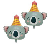 2 palloncini a koala, a forma di koala, con testa di koala, decorazione per compleanno, palloncini a forma di animale, per bambini, decorazione di compleanno per bambini, decorazione per feste