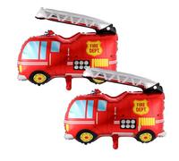 2 palloncini per auto dei vigili del fuoco, palloncino in pellicola, decorazioni veicoli, design creativi