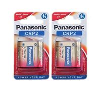 2 Panasonic Litio Power 223 CR-P2 Batteria 6V DL223 CRP2 Scadenza 2034