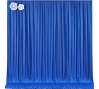 2 pannelli da 1,5 x 3,7 m, colore blu reale, per feste di nozze, senza pieghe, per decorazioni in tessuto, per baby shower, fotografia, palcoscenico, ricevimento, 1,5 x 3,7 m, 2 pannelli