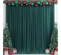 2 pannelli da 3 x 3 m, sfondo verde nerastro, tende per feste, San Valentino, arco, palcoscenico, cerimonie, in tessuto, sfondo fotografico, per baby shower, decorazione della casa, 1,5 x 3 m, 2