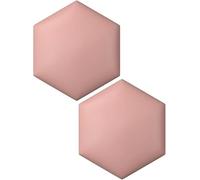 2 pannelli da parete esagonali, imbottitura 3D, anti-collisione, autoadesivi, decorativi, per camera dei bambini e sala giochi (rosa chiaro, 30 x 34,5 cm)