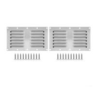 2 pannelli di ventilazione in acciaio inox 304 per la ventilazione della cucina all'aperto e del barbecue, adatti per prese d'aria sul tetto e sulle pareti della casa