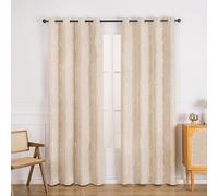 2 pannelli, tende oscuranti beige, tende oscuranti termiche per camera da letto, riduzione del rumore, blocco della luce, tendaggi per finestre, larghezza 132 x lunghezza 213 cm