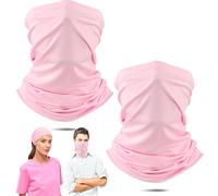 2 panni multifunzione per ciclismo, scaldacollo, scaldacollo, scaldacollo, scaldacollo, scaldacollo, da uomo, da donna, per inverno, termico, attività all'aperto, ciclismo, sci, moto (rosa), Colore: