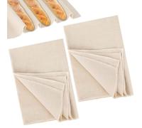 2 panni per impasto in lino naturale, per pane, 75 x 45 cm, accessori per la cottura del pane, per la preparazione dell'impasto, grande lino