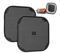 2 paraschizzi in silicone per Ninja FN101EU Airfryer accessori per macchine Ninja Tappetino riutilizzabile resistente al calore con linguette di chiusura sicure e manico facile da sollevare, Ninja