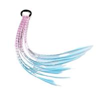 2 parrucche colorate a coda di cavallo for ragazze - Accessori for capelli for bambini Fasce con elastici(Color2)