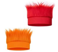 2 parrucche per capelli per adulti con capelli divertenti e folli per | Accessori per costume da festa per donne e uomini, per la settimana dello spirito, Mardi Gras, Cosplay e sport