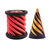 2 Passa attraverso il giocattolo Fidget della piramide | Giocattoli Fidget piramidali stampati in | Giocattoli sensoriali con scultura passante a piramide impossibile