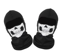 2 passamontagna per moto, scheletro, maschera per il viso con teschio, balaclava, Halloween, da uomo, con teschio, maschera da sci estiva, traspirante, per maschera da fantasma, maschera integrale