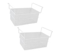 2 Pc Bidoni 'organizzatore del Congelatore, Filo in Acciaio Robusto Grande capacità con Facili Manici per (L63CM X W27CM X H29CM (manico a 9 cm))