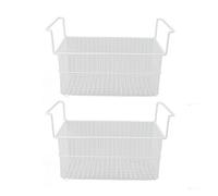 2 Pc Bidoni 'organizzatore del Congelatore, Filo in Acciaio Robusto Grande capacità con Facili Manici per (L49,5 cm x W29CM X H27CM (manico a 9 cm))