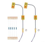 2 pc HO Scale Semafori LED Segnali Rosso Giallo Verde Per Modello Ferrovia Layout Crossing Passerella Accessori