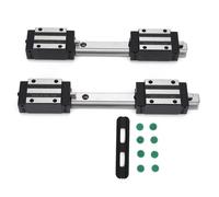2 PC LINEA LINEAR GUIDE, RALLA DI CONFIGURA DB con blocchi di diapositiva 4 pezzi, di movimento accurato per attrezzature per la fresatura, gui alla prova della polvere ispessita (HG15-200mm)