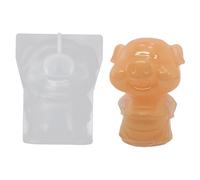2 pc per maiale 3d di silicone fai -da -te per ornamenti di animali