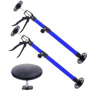 2 PC Pole di supporto in 3a mano 20-45 nel soffitto regolabile Terzo strumento manuale, barra di carico a supporto non slip da 100 kg pesanti per workshop, studio, installazione del mobile (blu)