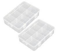 2 PC Snackle Box Contenitore 8 Vesto Vesti Vernomante con divisori rimovibili e coperchio 7.3x5.3x1.6 in vaso vegetariano portatile per lavastoviglie BPA trasparente per feste, snack da picnic con co