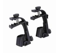 2 PC Telefono, Clamp/Holder -Plastica -M Morsetto Nuovo Portatile Regolabile Clip su Drum Mount Ammortizzazione Microfono Nero Rim Microfono Antiurto