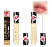 2 PC Transparent Lip Gloss Long Lasting Moisturising Balm, Nourishing Tinted Lip Oil, Lip Plumper, for Soft and Bright Lips, Idrata e Schiarisce le Linee Delle Labbra