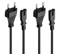 2 PCS 1.5M IEC 320 C7 Cavo di Alimentazione Power Cable con 2 Pin Euro Cavo, Bipolare Universale Di Ricambio Per Dispositivi Elettronici, Televisori, Lettori Multimediali E Apparecchi Compatibili
