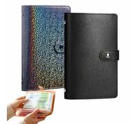 2 pcs 100 Envelopes Saving Challenge,Money Saving Wallet,Savings Challenge Book for Couples,Includes Savings Notebook & Binder,Both Sides can be Used,50 Pages,for Offices,Home and Couples(Nero)