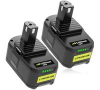 2 pcs 18V 5,5Ah Sostituzione per Ryobi Batteria RB18L50 RB18L40 RB18L25 RB18L15 RB18L13 P108 P107 P122 P104 P105 P102 P103 con Indicatore LED