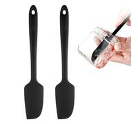 2 PCS 22,7 cm Piccola Spatola in Silicone, Nero, Resistente Al Calore Fino a 315 ℃, Mini Spatola Flessibile e Antiaderente, Utensile da Cucina per Mescolare, Raschiare e Cuocere