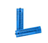 2 Pcs 2200mAh Batteria 3.7V Ricaricabile, 3.7V Button Top Ricaricabili Batterie, 3.7Volt Ni-MH Bottone in Alto Alta Capacità Pile per Fotocamera/Piccolo Ventilatore/LED Lampada Frontale/Luci Solari