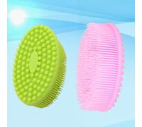 2 Pcs Accessori Bagnetto Neonato Spazzola Silicone Corpo Massaggio