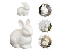 2 Pcs Accessori Coniglio Arredamento Coniglietto Per La Casa Statua Del